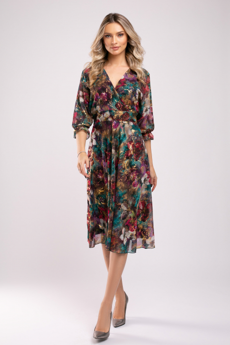 Rochie Dorota elegantă cu imprimeu floral [4]
