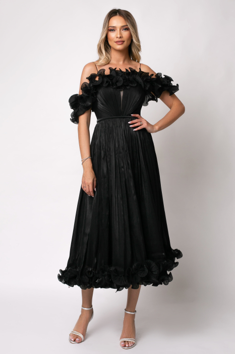 Rochie elegantă de ocazie cu volane și corset [2]
