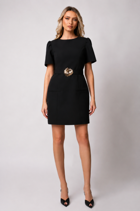 Rochie elegantă scurtă neagră [2]