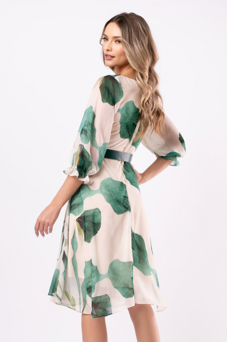 Rochie Elena cu imprimeu verde mărime mare [3]