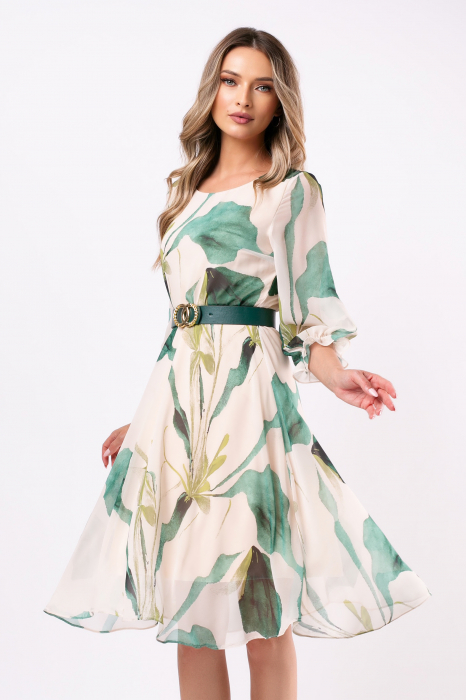 Rochie Elena cu imprimeu verde mărime mare [5]