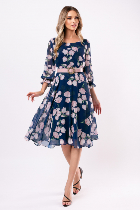 Rochie Elena mărime mare cu imprimeu floral [5]