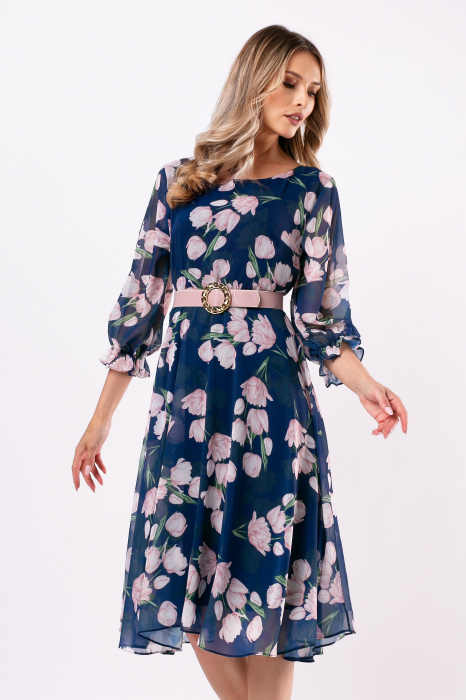 Rochie Elena mărime mare cu imprimeu floral [4]