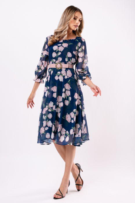 Rochie Elena mărime mare cu imprimeu floral [2]