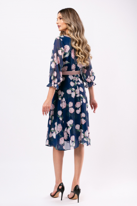 Rochie Elena mărime mare cu imprimeu floral [6]