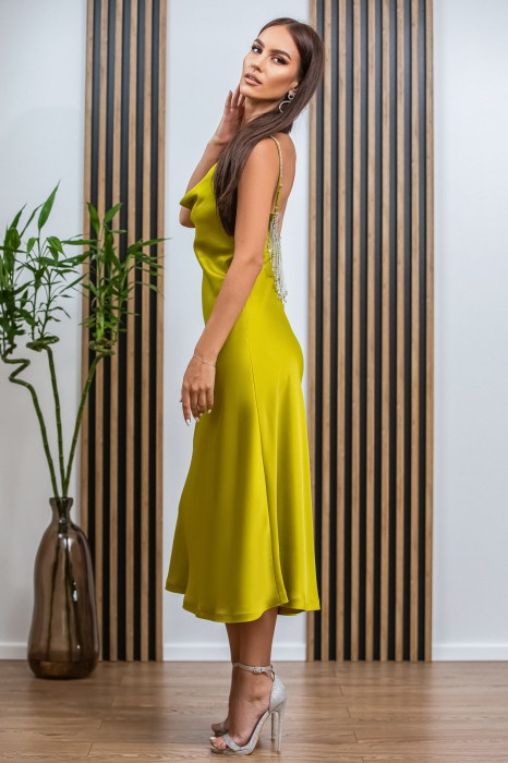 Rochie Eliza galbenă cu pietricele pe spate [3]