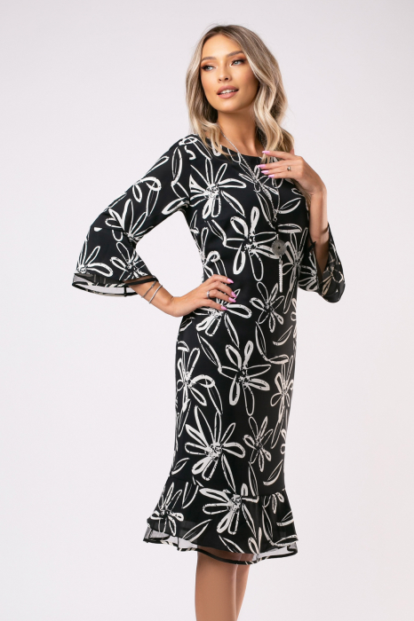 Rochie Hermina de ocazie cu imprimeu floral [2]