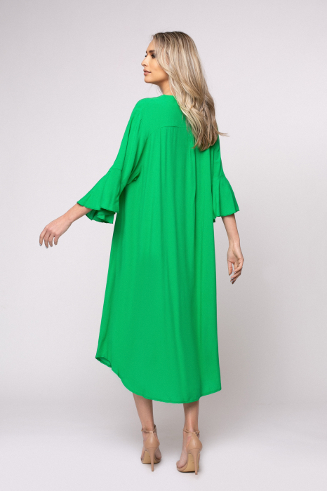 Rochie Iustina verde cu figurine brodate [4]