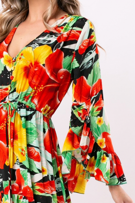 Rochie mărime mare Boho style din mătase [4]