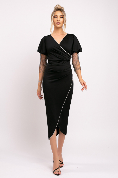Rochie Miruna elegantă cu mâneci tip plasă [3]