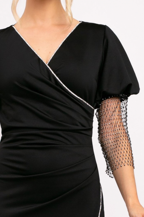 Rochie Miruna elegantă cu mâneci tip plasă [5]
