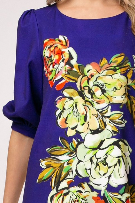 Rochie Rada indigo cu imprimeu floral [7]