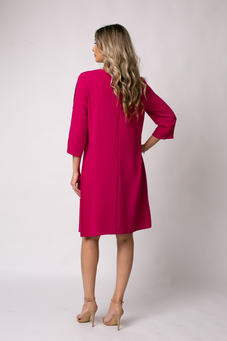 Rochie Triniti fucsia accesorizată pe mânecă [6]
