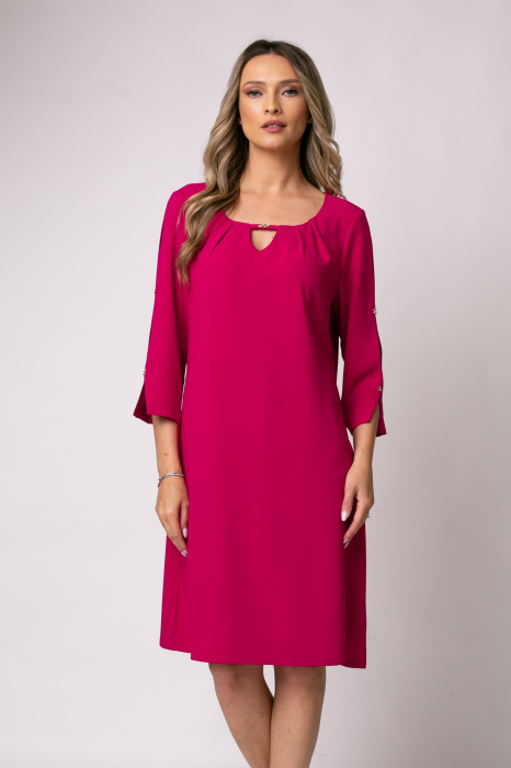 Rochie Triniti fucsia accesorizată pe mânecă [7]