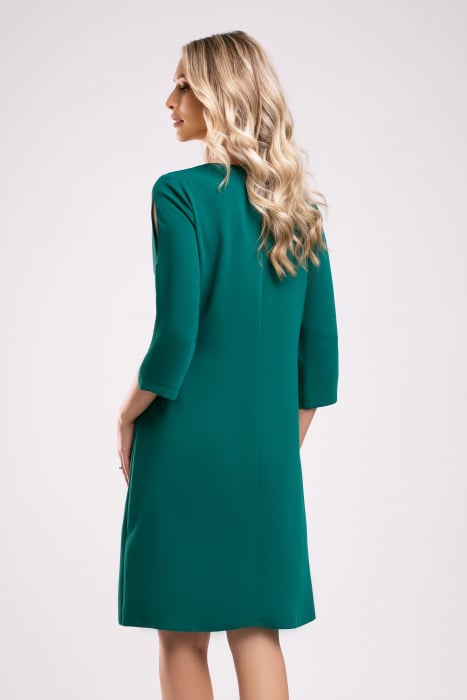 Rochie Triniti verde accesorizată pe mânecă [3]