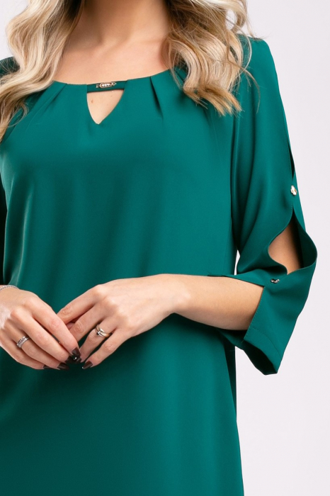 Rochie Triniti verde accesorizată pe mânecă [7]
