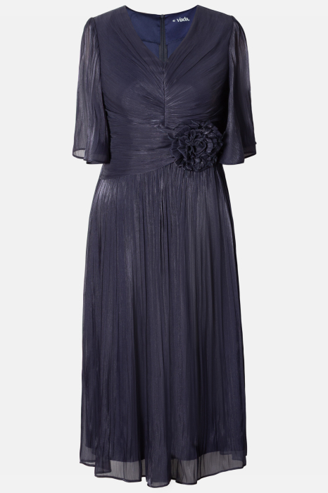 Rochie Viada bleumarin de ocazie accesorizată în talie [4]