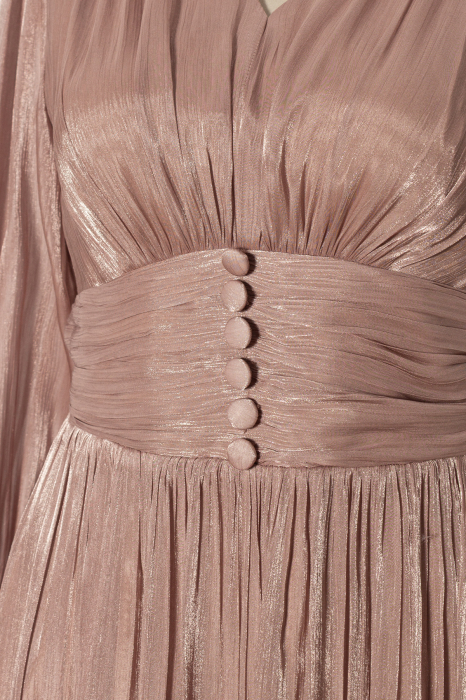 Rochie Viada de ocazie bej închis accesorizată pe mânecă [4]