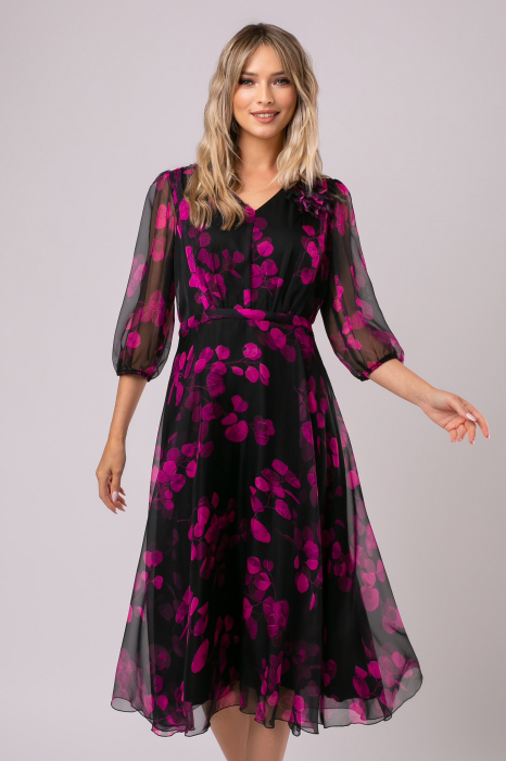 Rochie Viada elegantă accesorizată cu o flore 3D [1]