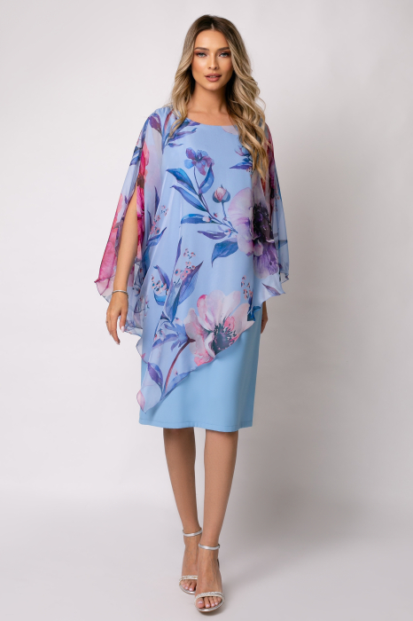 Rochie Viada elegantă blue cu imprimeu floral [5]