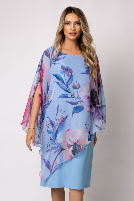Rochie Viada elegantă blue cu imprimeu floral [2]