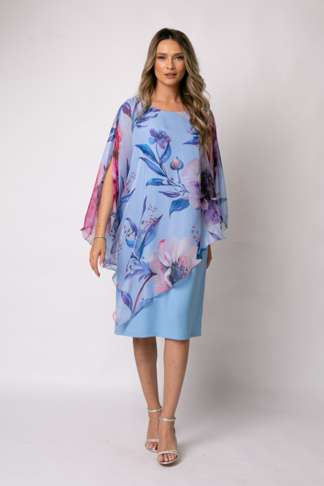 Rochie Viada elegantă blue cu imprimeu floral [2]