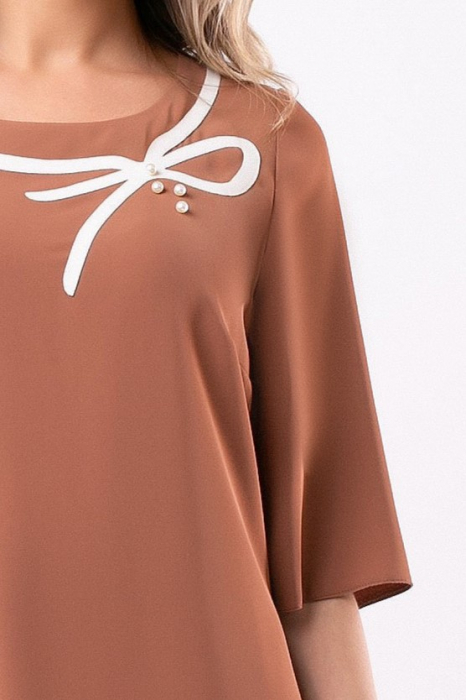 Rochie Viada elegantă mărime mare camel [7]