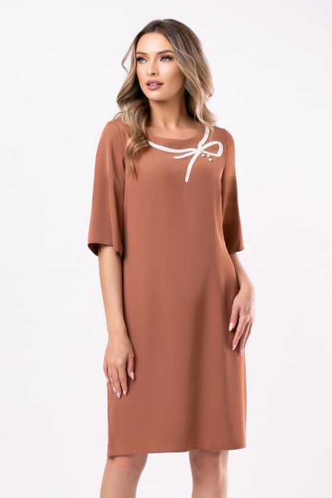 Rochie Viada elegantă mărime mare camel [4]