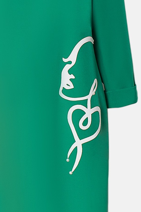 Rochie Viada verde accesorizată in talie [2]