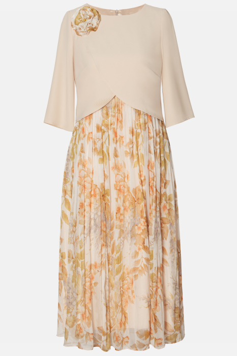 Rochie Viada elegantă bej cu imprimeu floral [3]