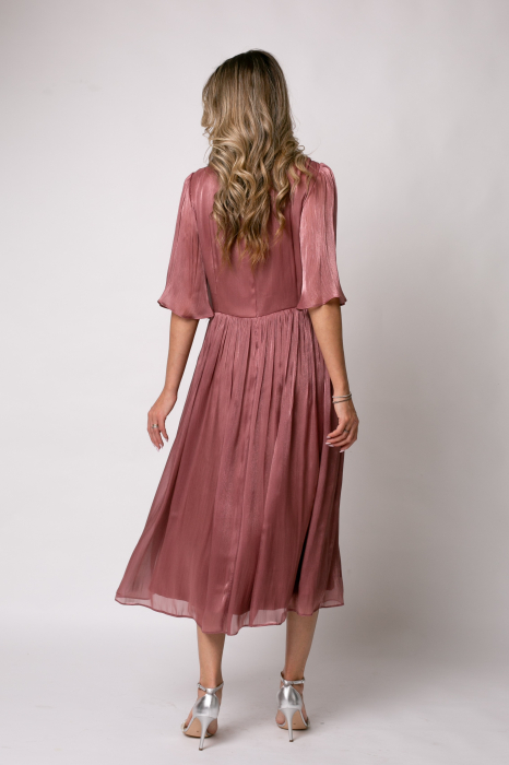 Rochie Viada mov de ocazie accesorizată în talie [3]