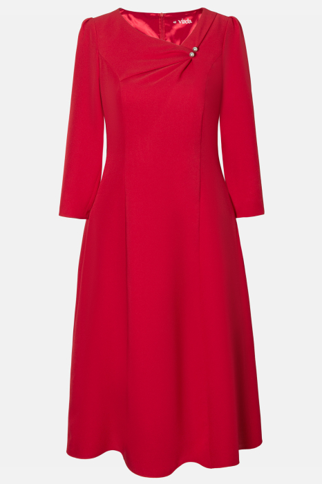 Rochie Viada roșie accesorizată cu perluțe [2]