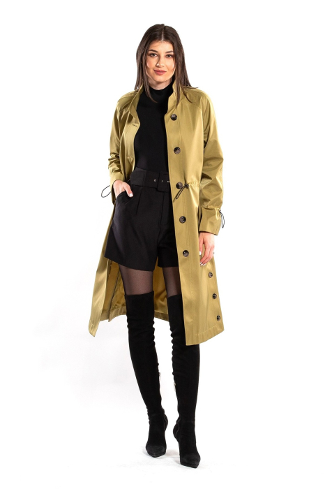 Trenci SENTIERRI olive cu guler tunică [3]