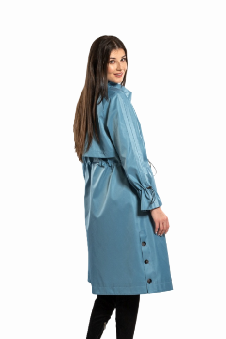 Trenci SENTIERRI bleu cu guler tunică [3]