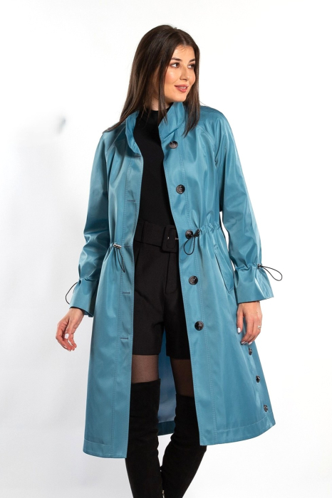 Trenci SENTIERRI bleu cu guler tunică [2]