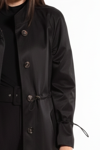 Trenci SENTIERRI negru cu guler tunică [5]