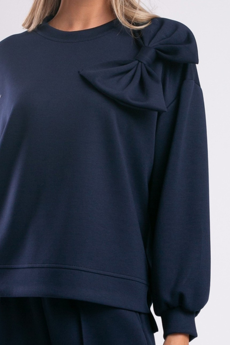 Trening bleumarin cu pantalon larg și fundă 3D [4]