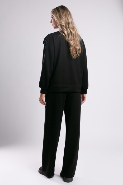 Trening negru cu pantalon larg și fundă 3D [3]