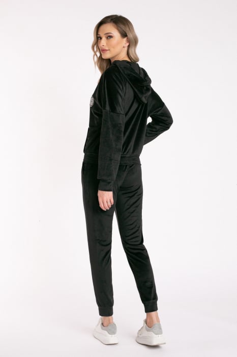 Trening negru din catifea cu glugă [4]