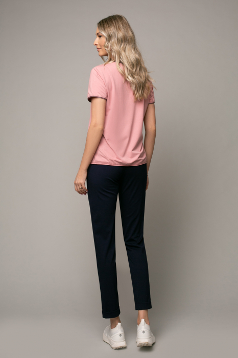 Tricou Samanta roz cu imprimeu brodat [3]