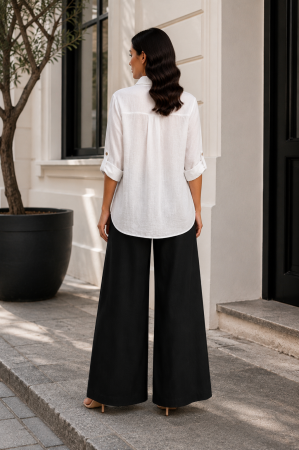Bluza albă din in mărime universală [3]