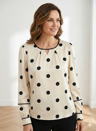 TOATE PRODUSELE - Bluză bej accesorizată cu dantelă