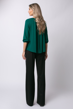 Bluză neagră tip ie cu imprimeu tradițional [5]