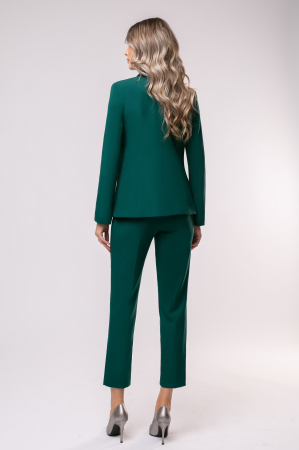 Costum Carla office verde încheiat în nasture [4]