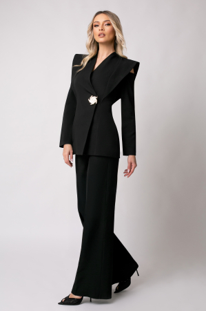 TOATE PRODUSELE - Costum elegant negru cu mâneci decupate