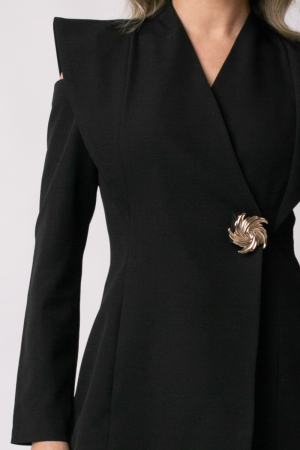 Costum elegant negru cu mâneci decupate [4]