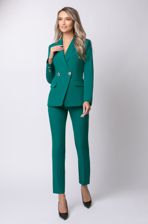 VEZI TOATE REDUCERILE - Costum elegant verde cu nasturi aurii