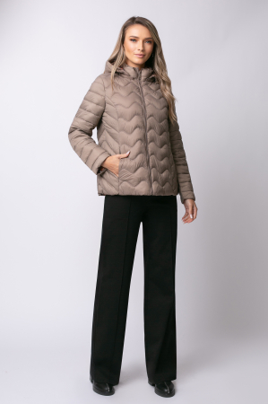 Geacă bej matlasată cu doua fețe și glugă detașabilă [7]