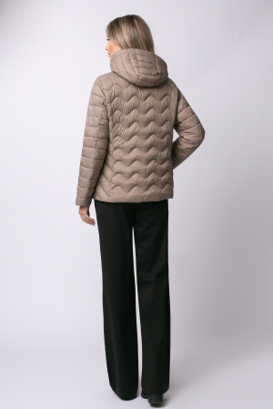 Geacă bej matlasată cu doua fețe și glugă detașabilă [6]