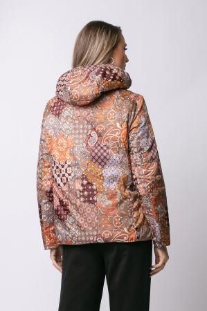 Geacă bej matlasată cu doua fețe și glugă detașabilă [5]